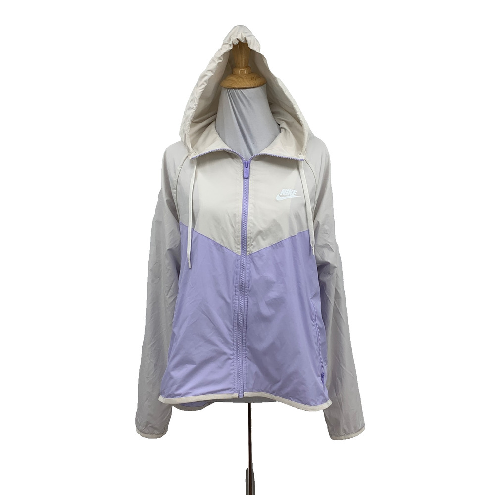Nike Jacket Womens S Small Natural Pastel Purple Sportswear Windrunner Hooded